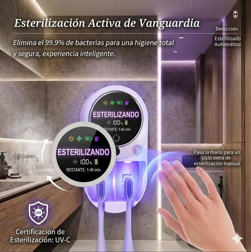 Esterilizador de Cepillos con Desinfección Automática